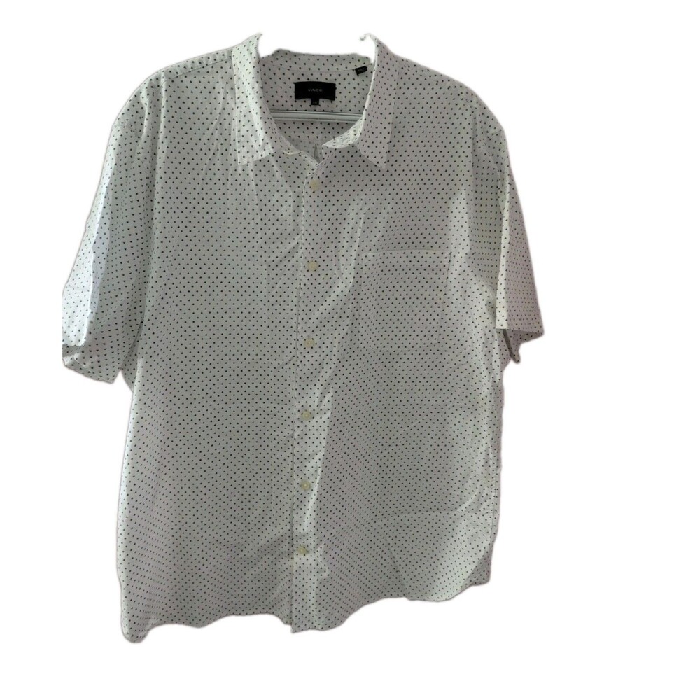 Vince Men's Classic Fit All Over Print Short Sleeve Button Up Size XXL